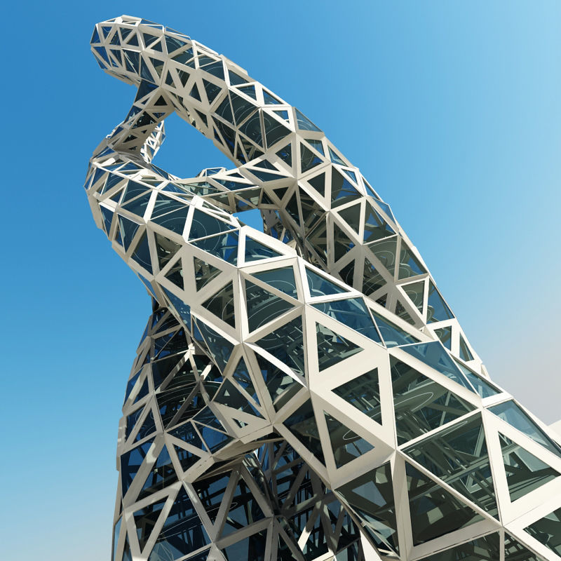 Futuristic Skyscraper 6 3D model_3