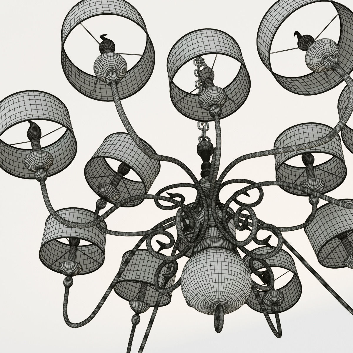 Pieter Adam Melting Amsterdam chandelier 3D model_4