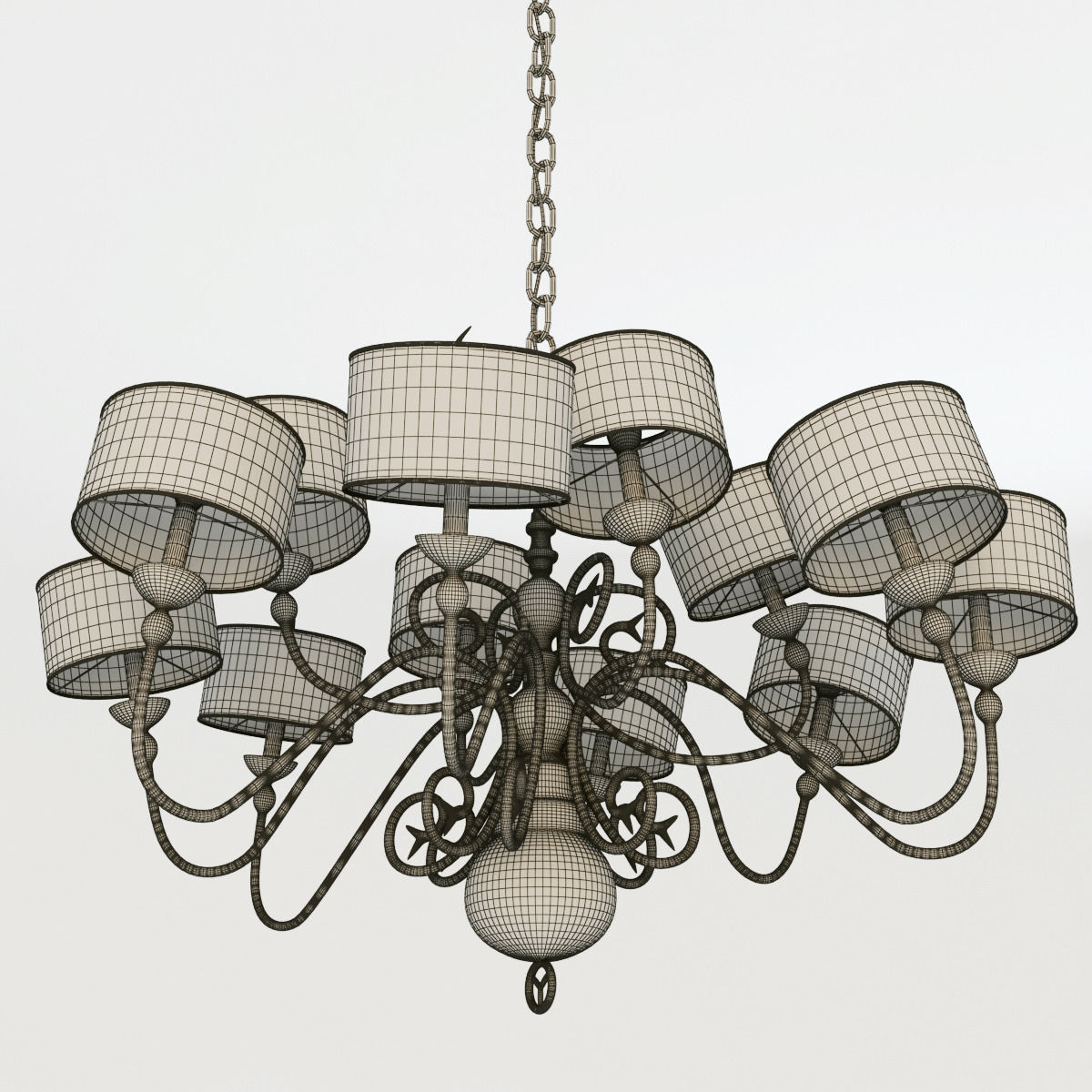 Pieter Adam Melting Amsterdam chandelier 3D model_3