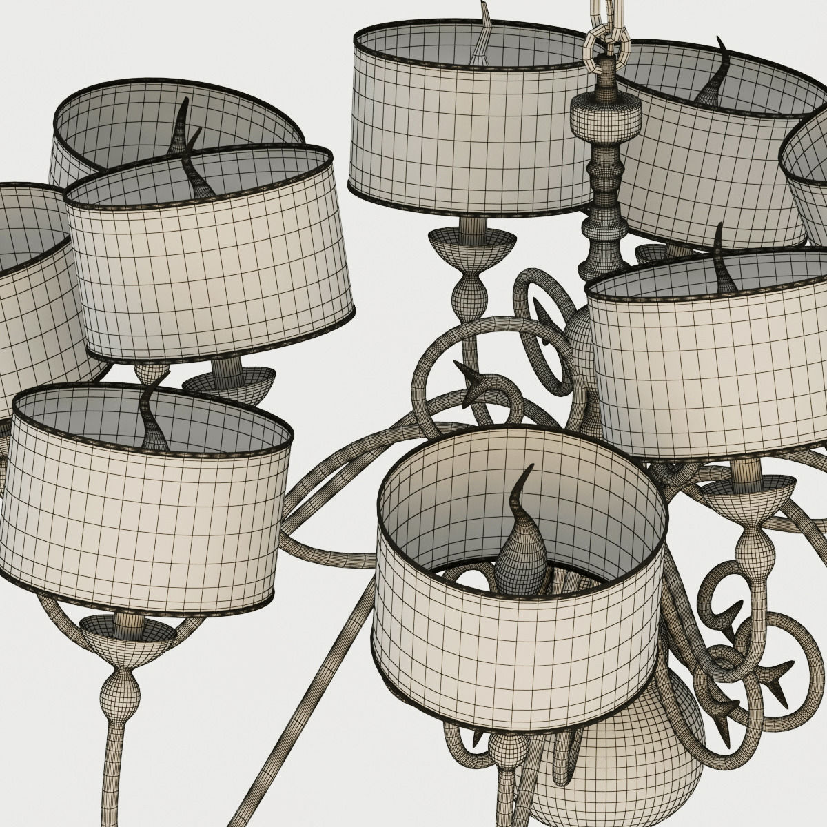 Pieter Adam Melting Amsterdam chandelier 3D model_5