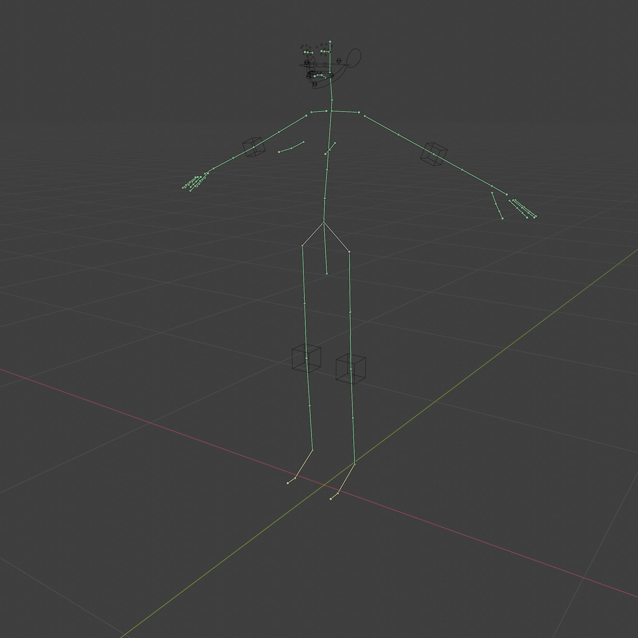 Humanoid Character Rig for Blender Free 3D model_4