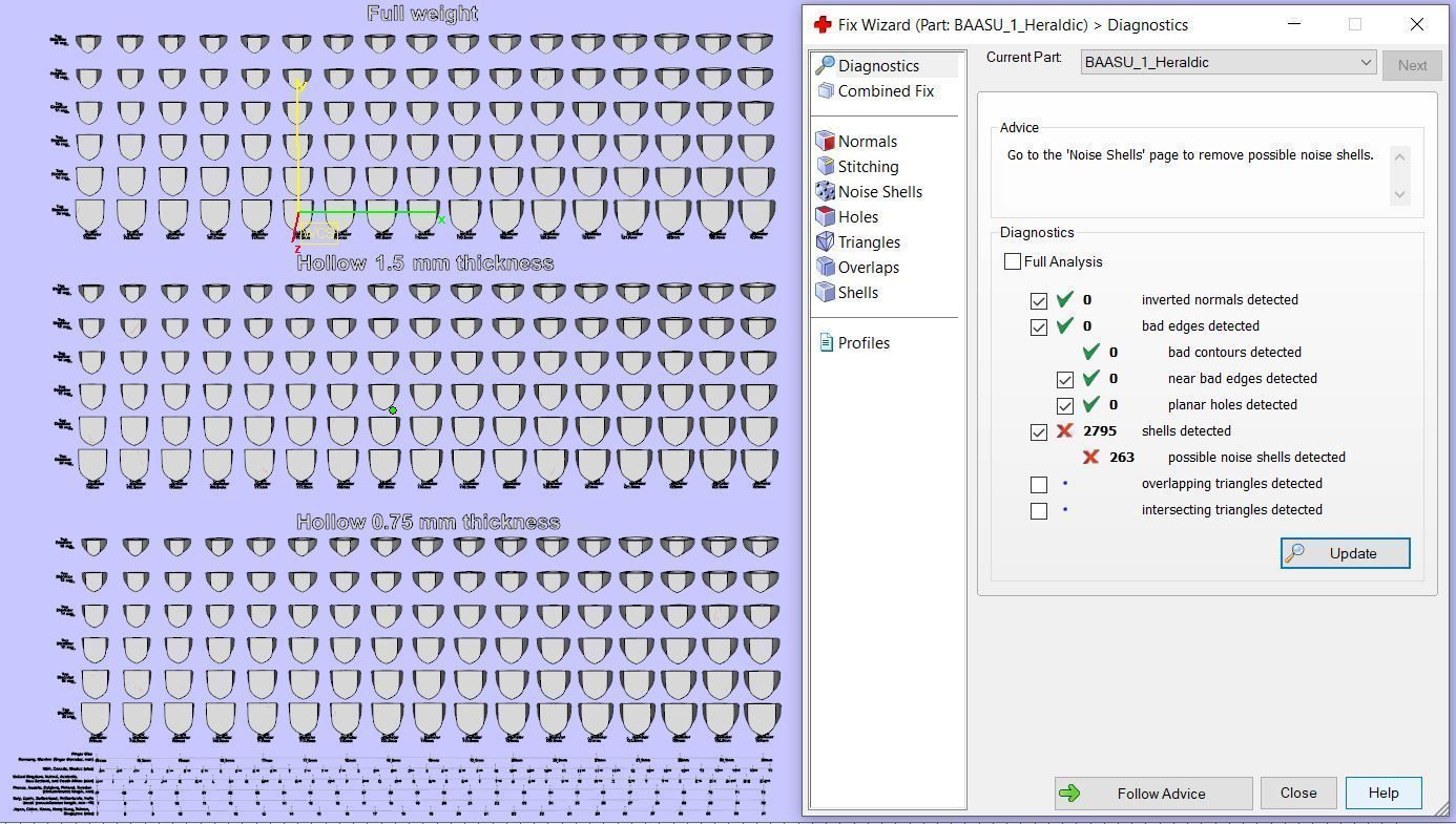 Signet rings set HERALDIC SHIELD top 3D print model_17
