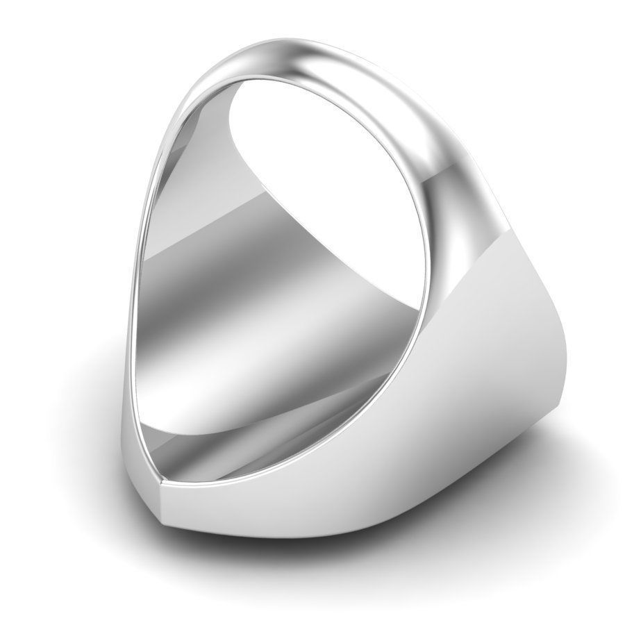 Signet rings set HERALDIC SHIELD top 3D print model_5