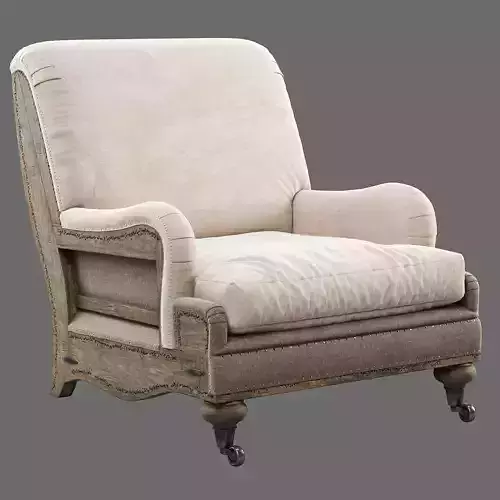 RH Deconstructed English Roll Armchair