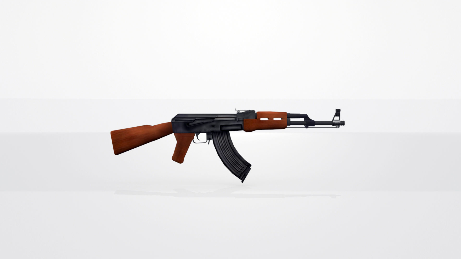 Ak47 GUN Low-poly 3D model_2