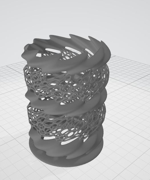 Tea Light Holder Decorative Voronoi design 3D print model_4