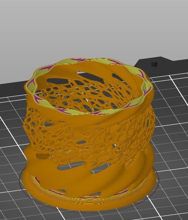 Tea Light Holder Decorative Voronoi design 3D print model_3