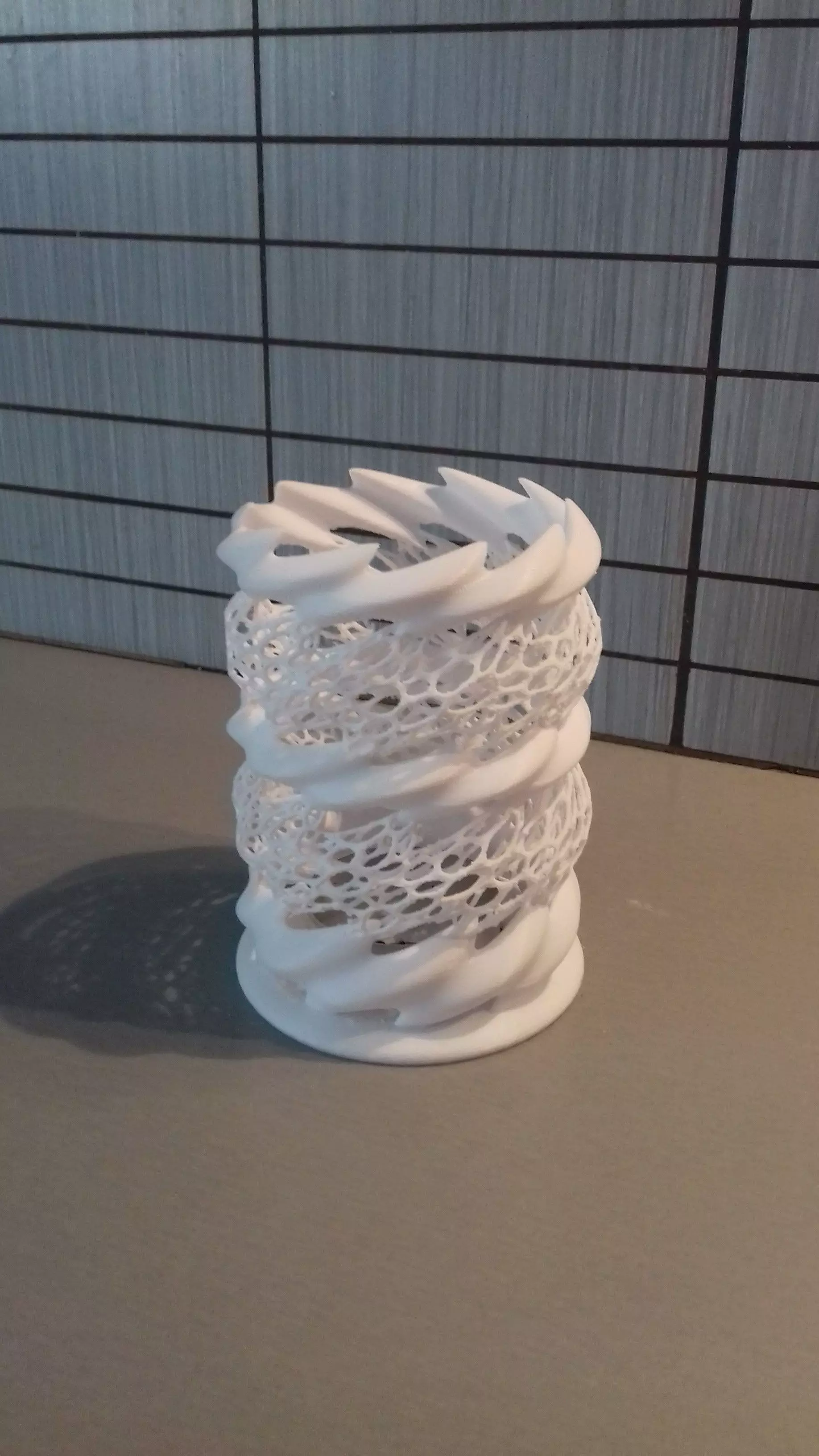 Tea Light Holder Decorative Voronoi design 3D print model_0