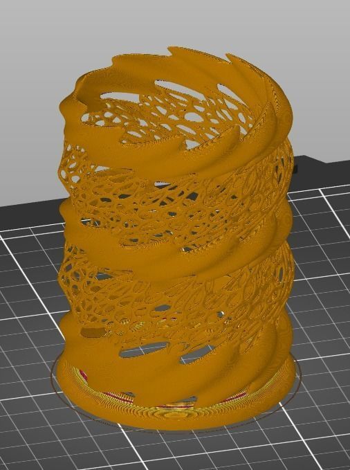 Tea Light Holder Decorative Voronoi design 3D print model_2