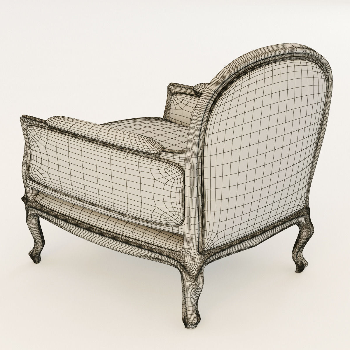 classical armchair 3D model_8