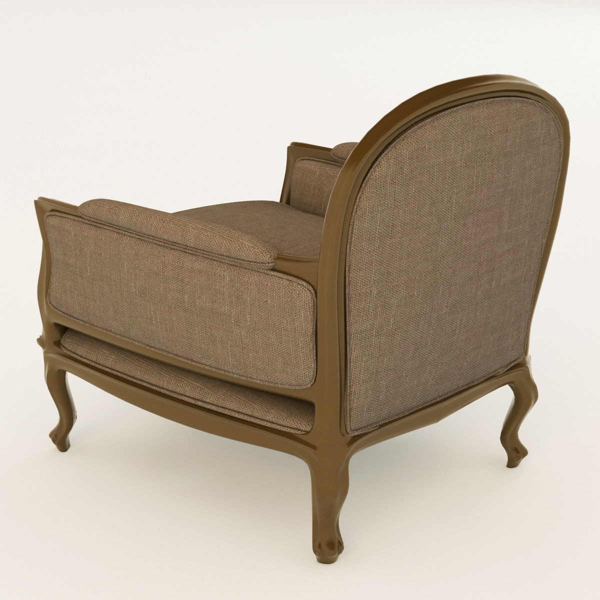 classical armchair 3D model_2