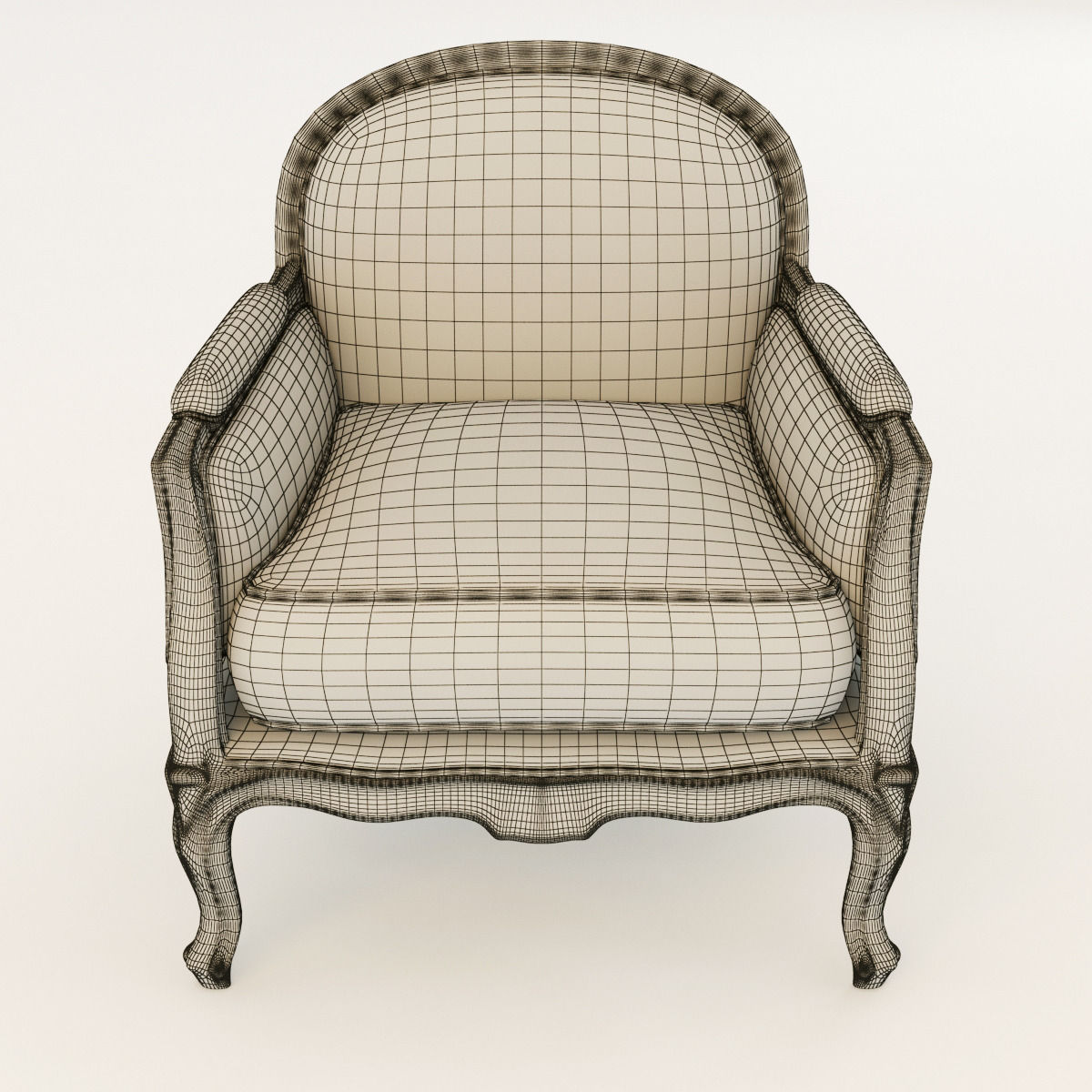 classical armchair 3D model_9