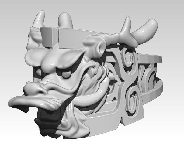 Dragon Ring 3D print model_1