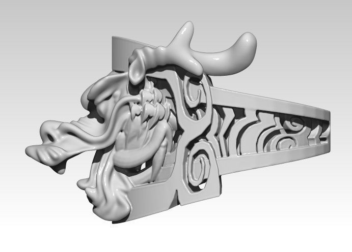 Dragon Ring 3D print model_2