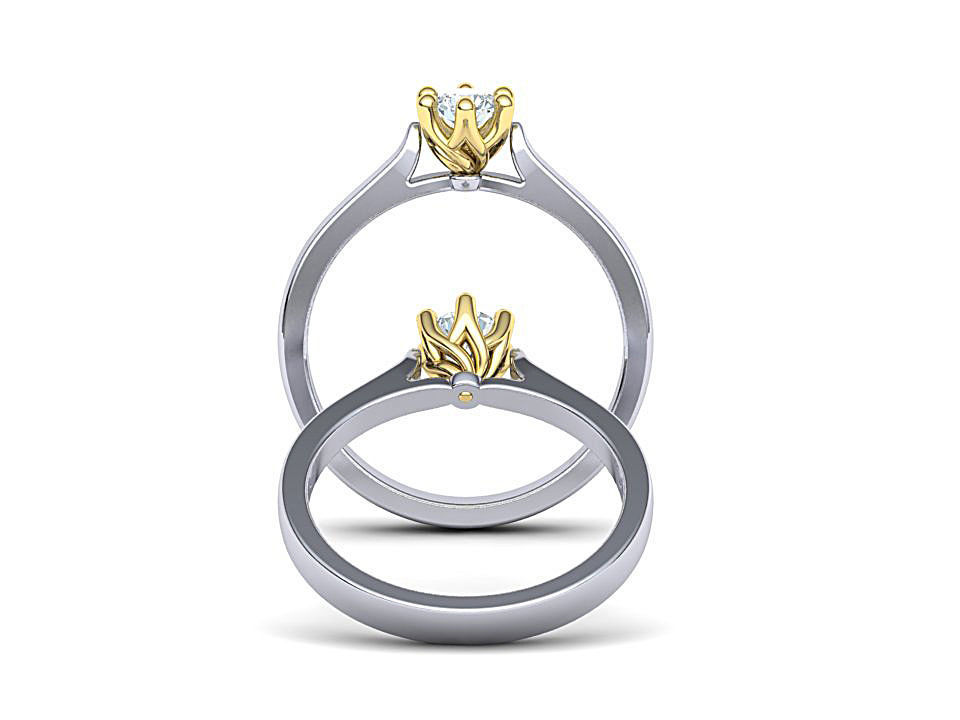 Own design Classic Solitaire ring Printable 3dmodel 3D print model_18