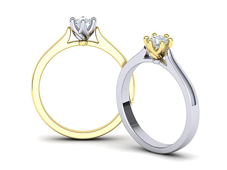 Own design Classic Solitaire ring Printable 3dmodel 3D print model_4