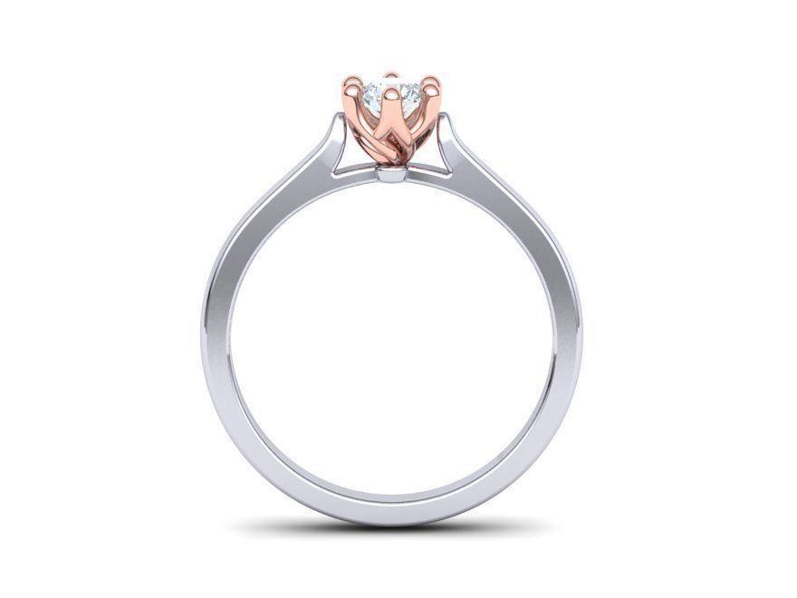 Own design Classic Solitaire ring Printable 3dmodel 3D print model_9