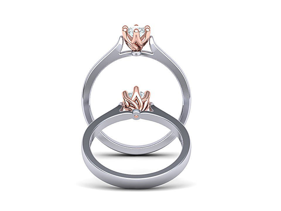 Own design Classic Solitaire ring Printable 3dmodel 3D print model_17