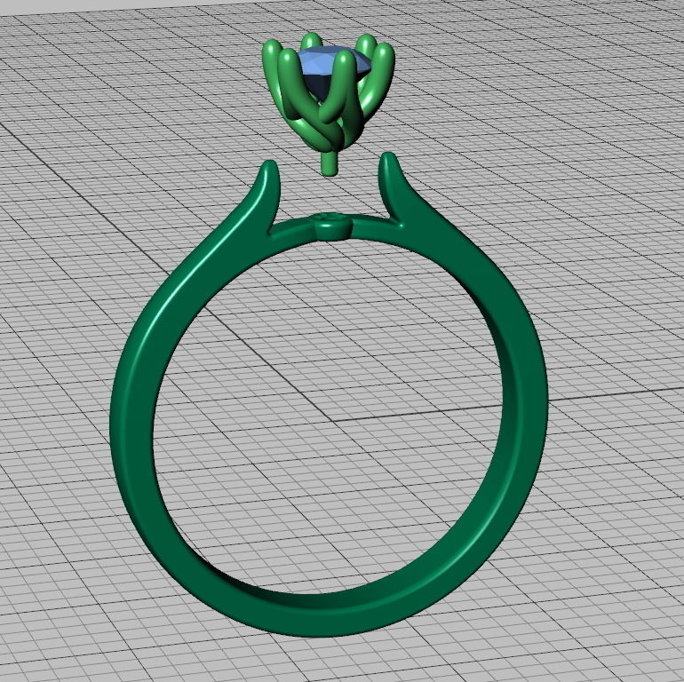 Own design Classic Solitaire ring Printable 3dmodel 3D print model_5