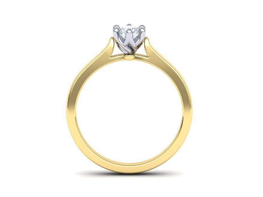 Own design Classic Solitaire ring Printable 3dmodel 3D print model_8