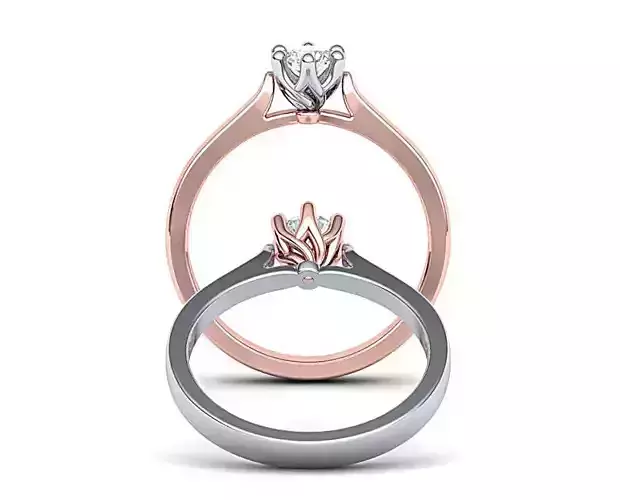 Own design Classic Solitaire ring Printable 3dmodel 3D print model