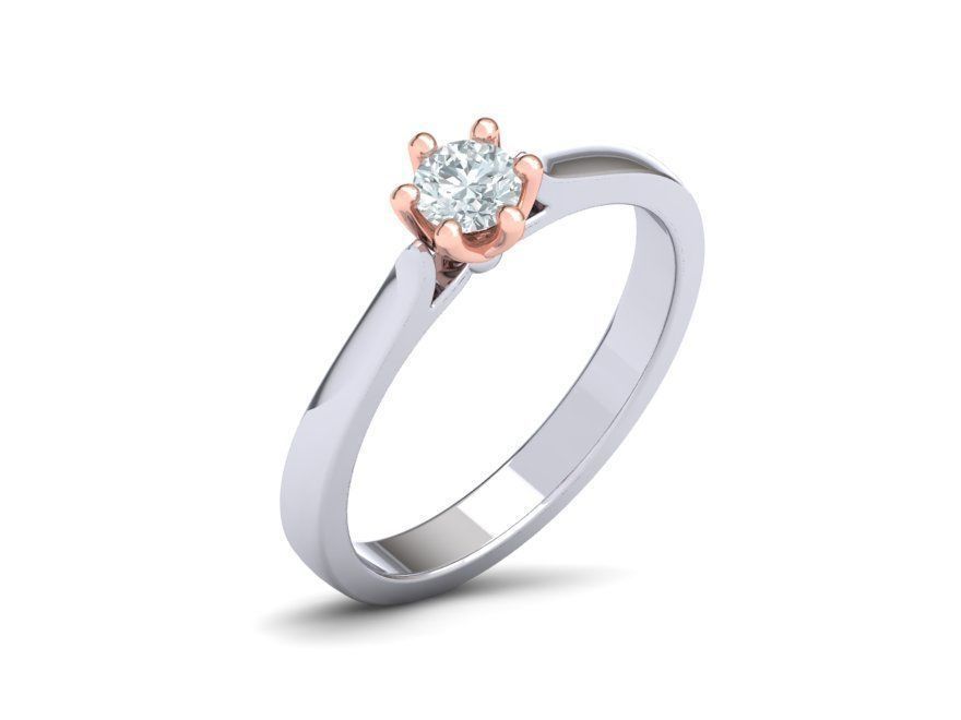 Own design Classic Solitaire ring Printable 3dmodel 3D print model_12