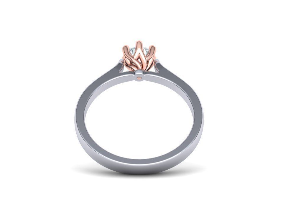 Own design Classic Solitaire ring Printable 3dmodel 3D print model_16