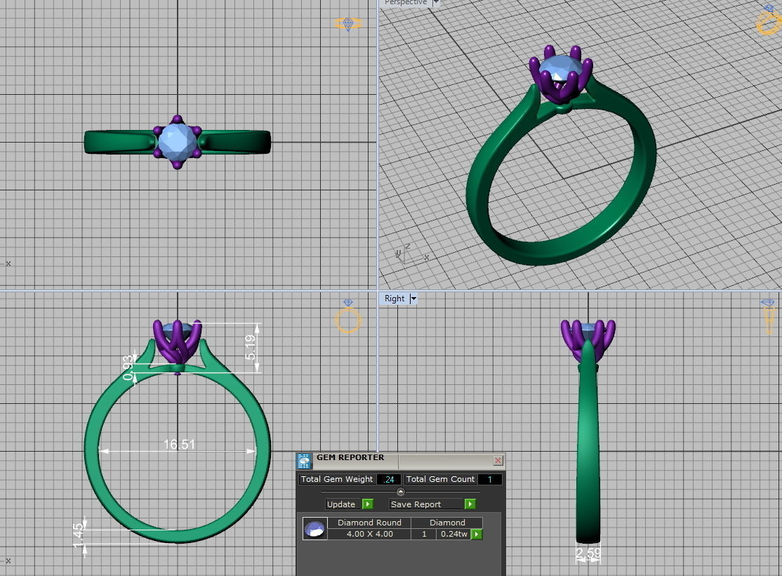 Own design Classic Solitaire ring Printable 3dmodel 3D print model_6