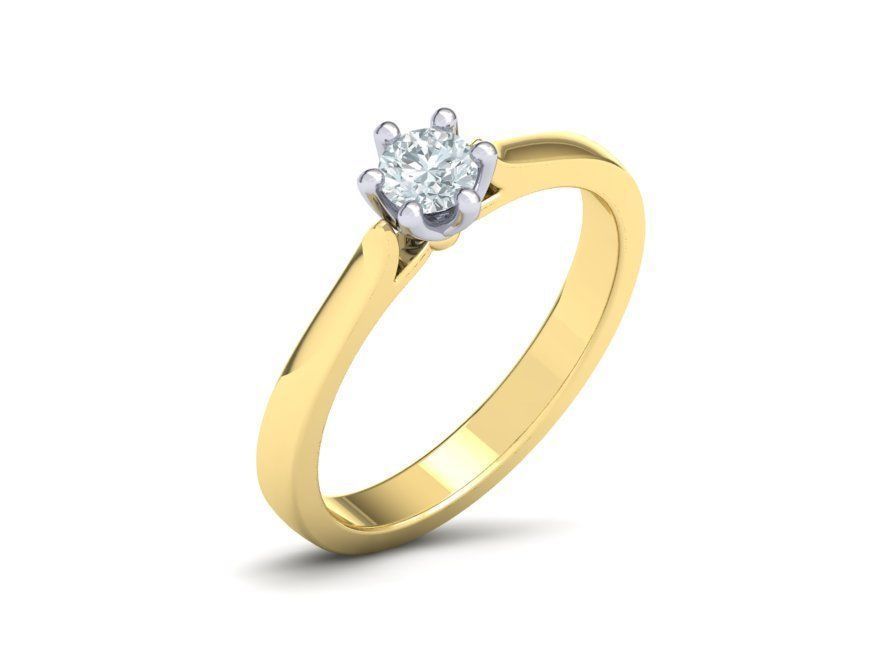 Own design Classic Solitaire ring Printable 3dmodel 3D print model_11