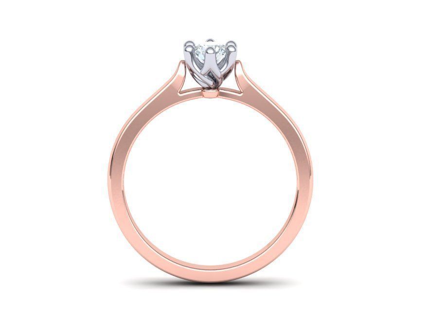 Own design Classic Solitaire ring Printable 3dmodel 3D print model_7