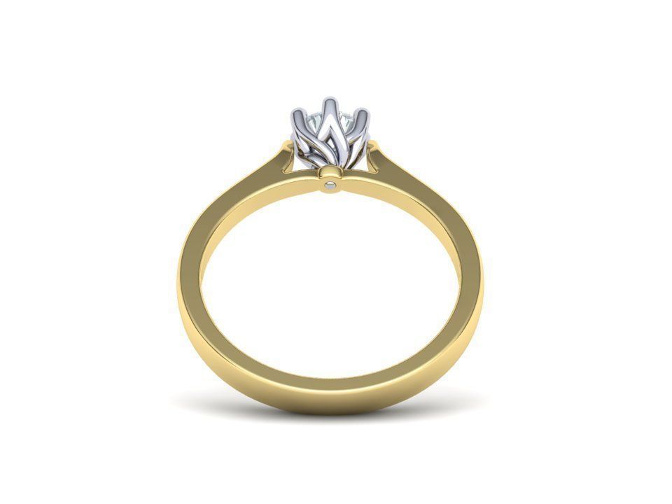 Own design Classic Solitaire ring Printable 3dmodel 3D print model_15