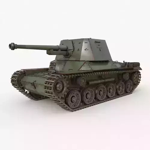 Tank Type 3 Ho Ni III Japan Vray 3D model