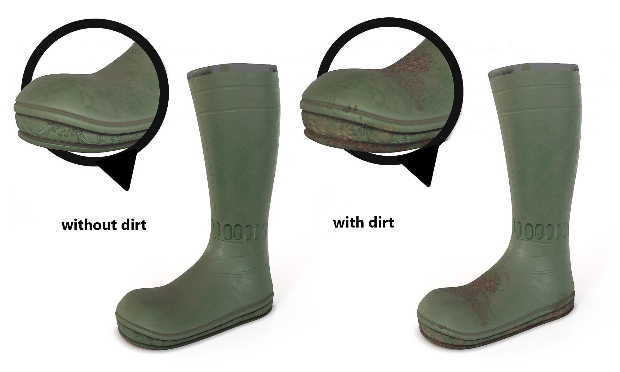Garden Boots and Gloves 3D model_1