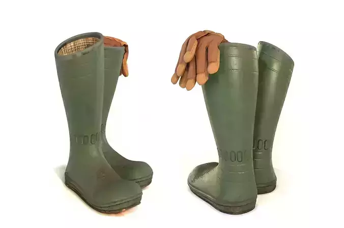 Garden Boots and Gloves