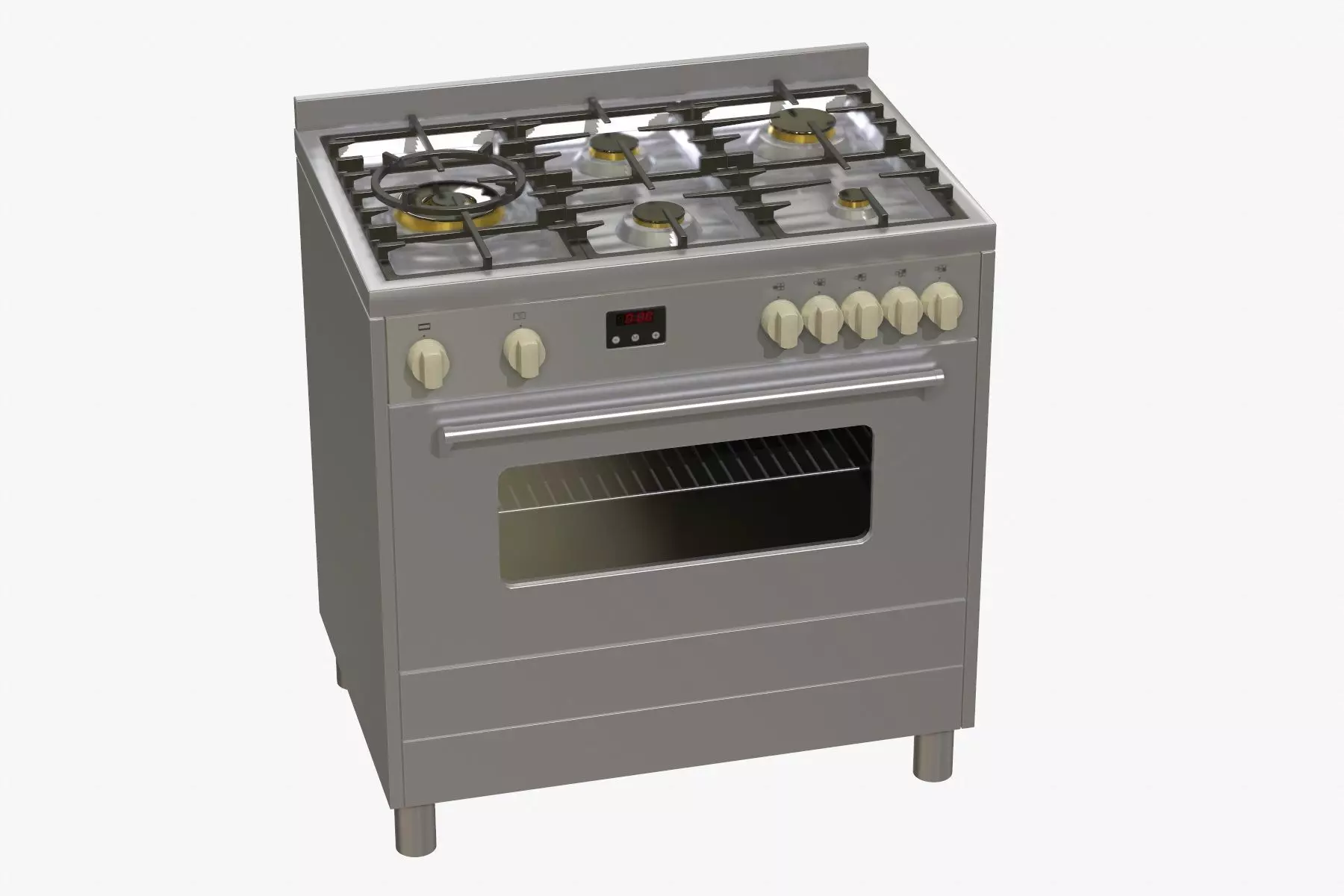 Electric Oven Low-poly 3D model_0