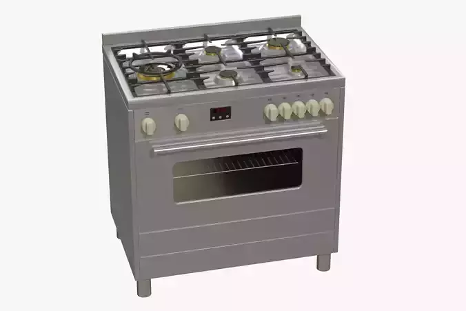 Electric Oven Low-poly 3D model