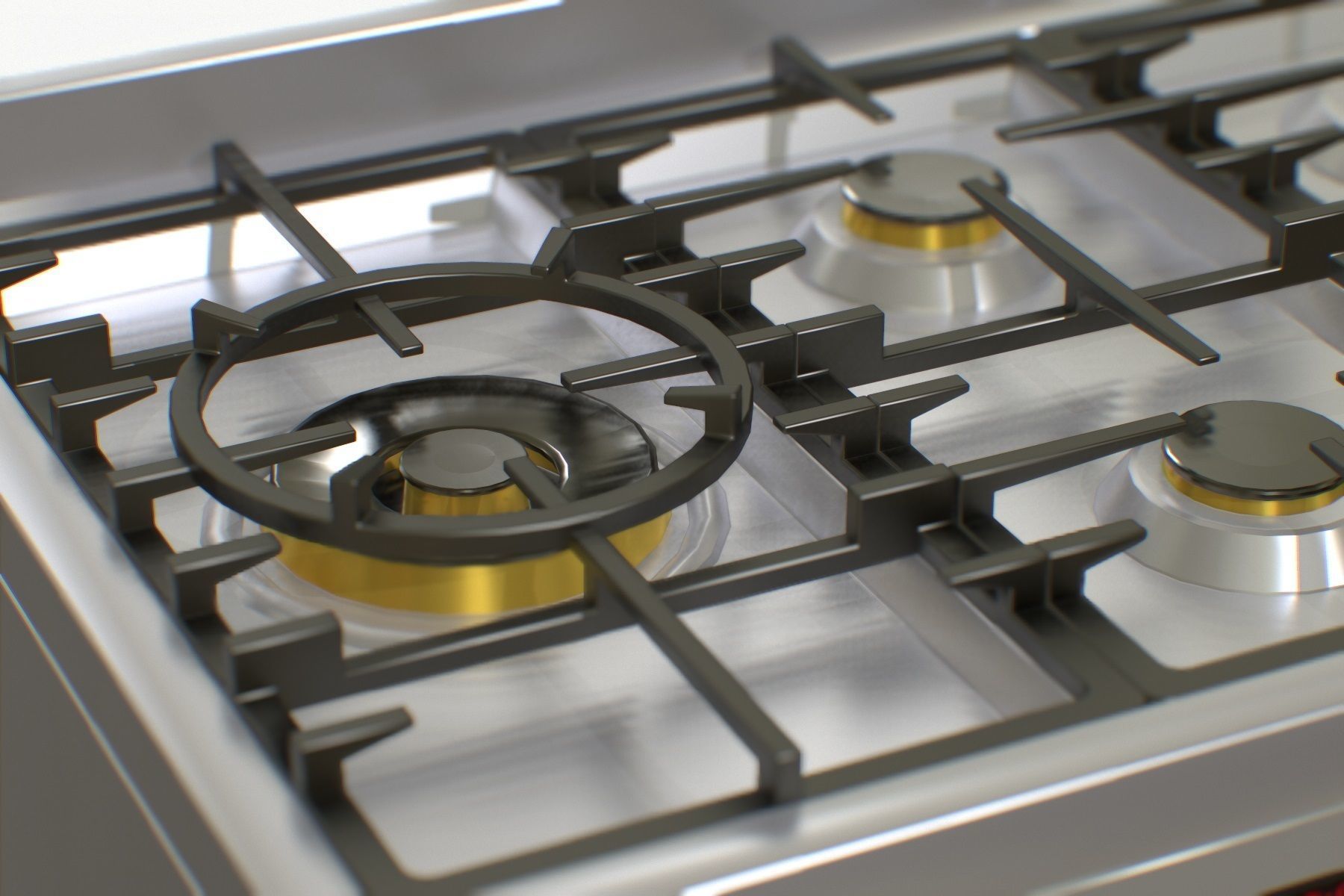 Electric Oven Low-poly 3D model_12
