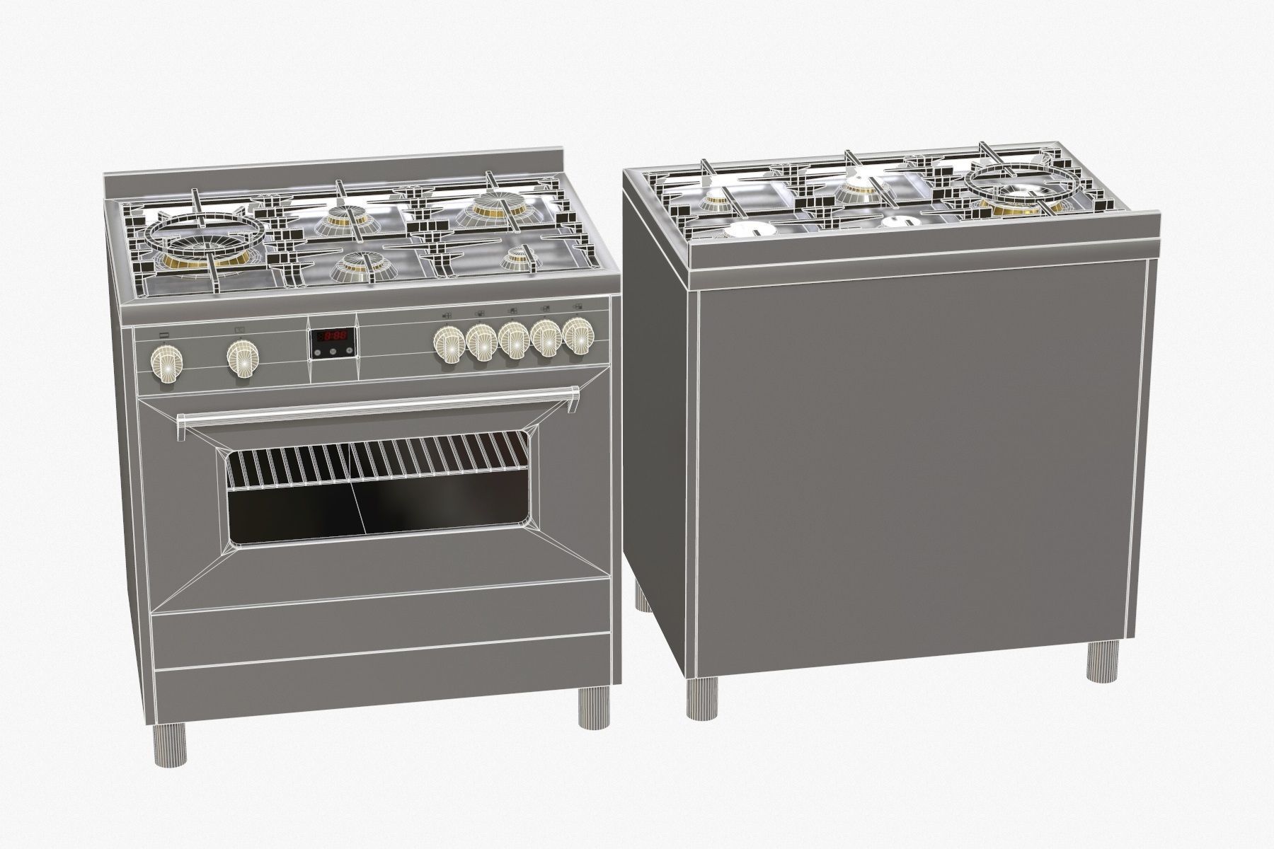 Electric Oven Low-poly 3D model_15