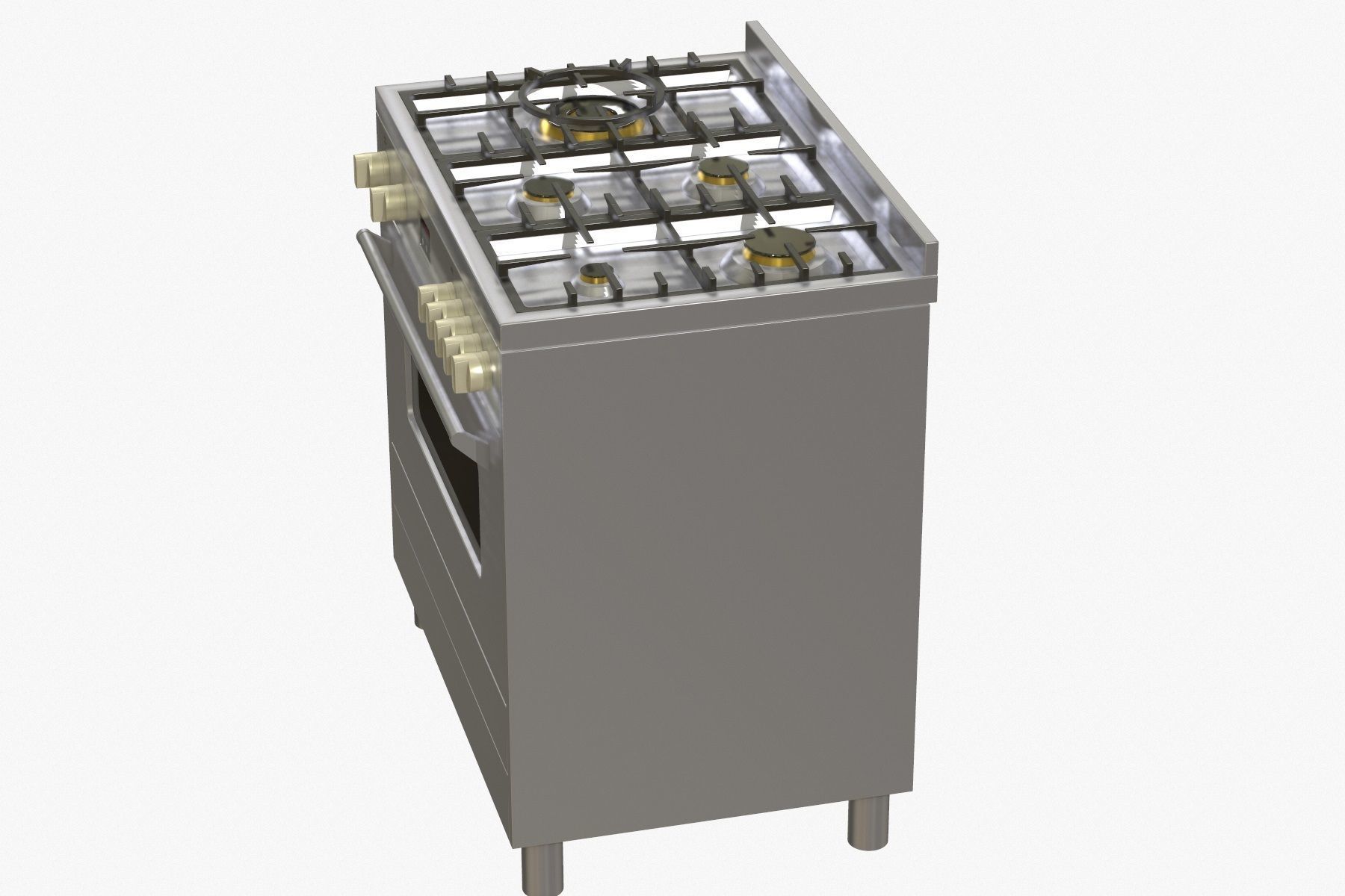 Electric Oven Low-poly 3D model_3