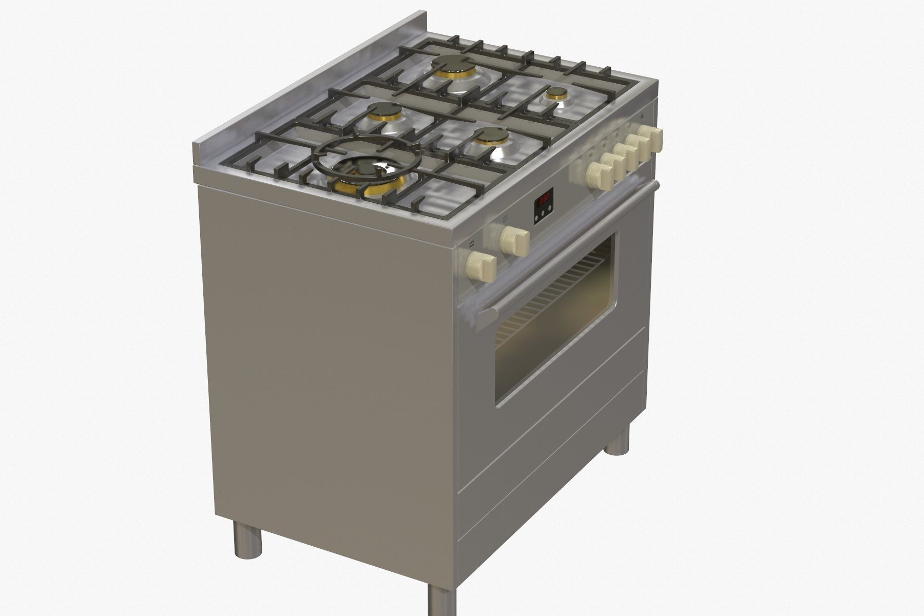Electric Oven Low-poly 3D model_8