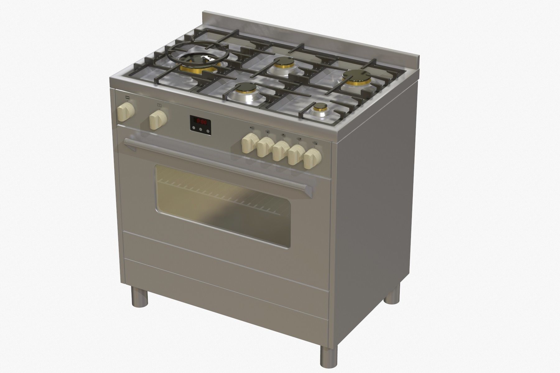 Electric Oven Low-poly 3D model_2