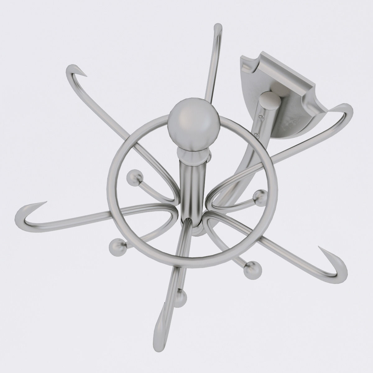 steel hanger 3D model_2