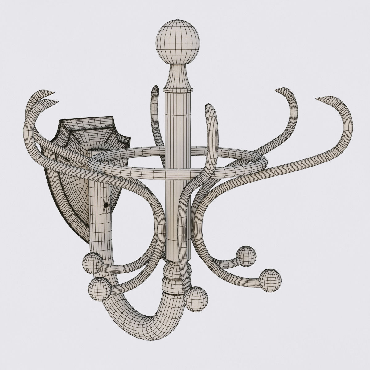 steel hanger 3D model_4