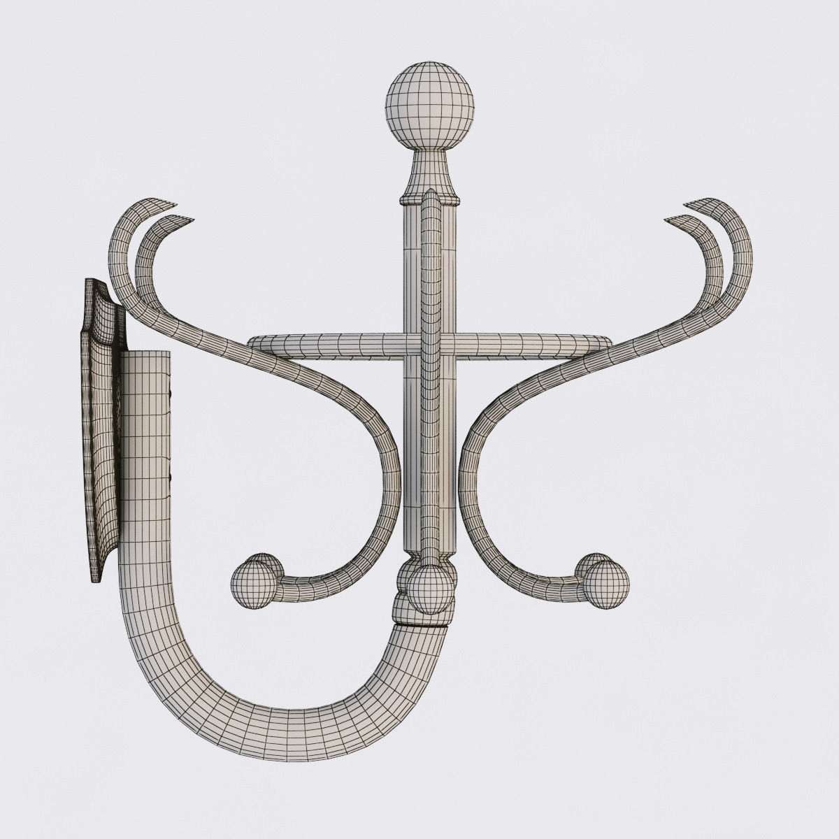 steel hanger 3D model_3