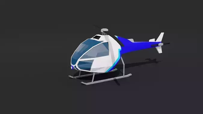 Low-poly Helicopter Low-poly 3D model