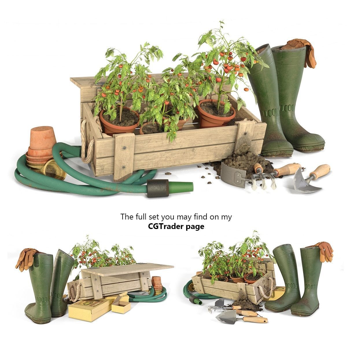 Garden Hose Low-poly 3D model_7
