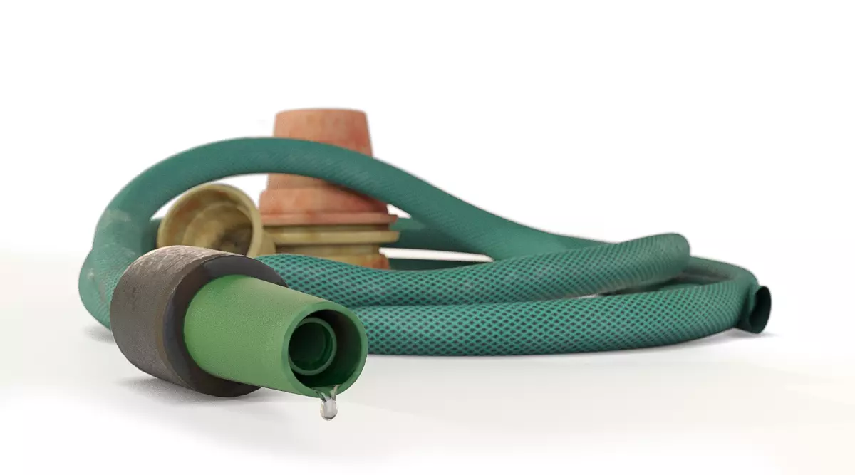 Garden Hose Low-poly 3D model_0