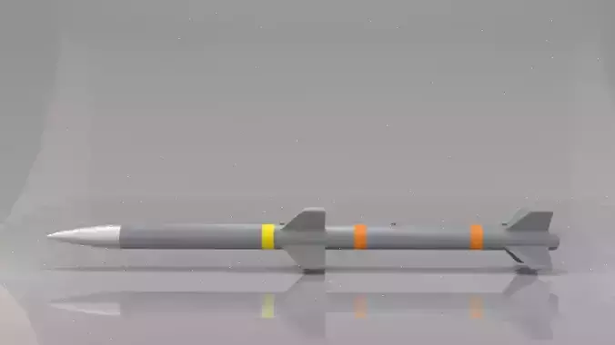 AIM 120C AMRAAM AIR TO AIR MISSILE  - HIGH POLY