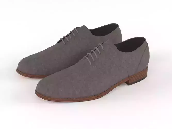Men Leather Casual Shoes 3D model