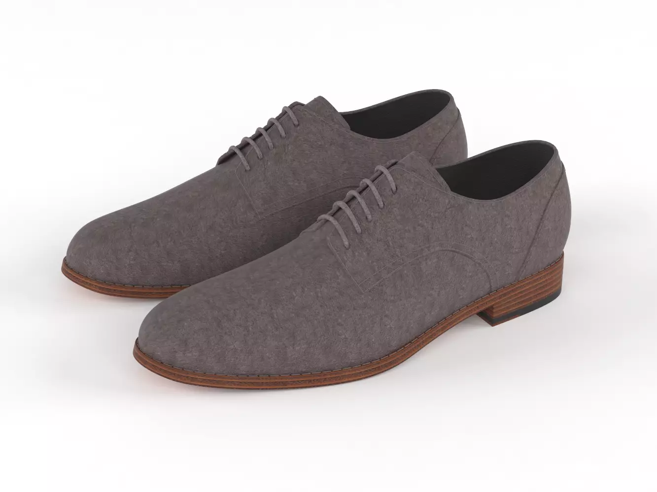 Men Leather Casual Shoes 3D model_0